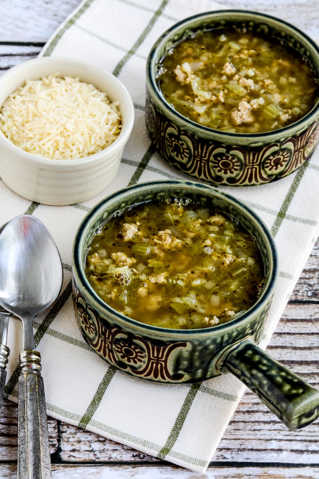 Instant Pot Turkey Rice Soup with Cabbage from Kalyn's Kitchen