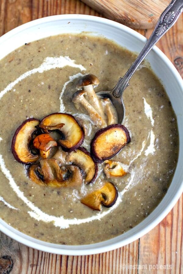 Instant Pot Mushroom Soup from Instant Pot Eats