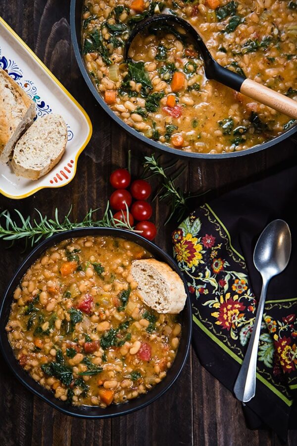 Vegan Tuscan White Bean Soup from Fat Free Vegan Kitchen