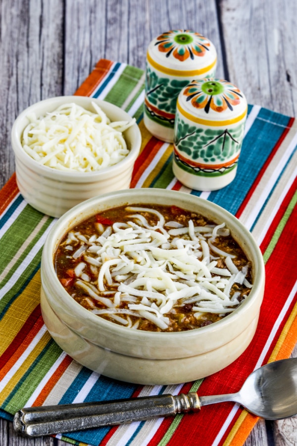 Slow Cooker Turkey Enchilada Soup from Kalyn's Kitchen