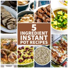 5 Ingredient Instant Pot Recipes collage of featured recipes