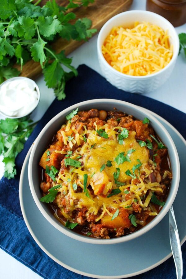 Slow Cooker Butternut Squash Chili from Amee's Savory Dish