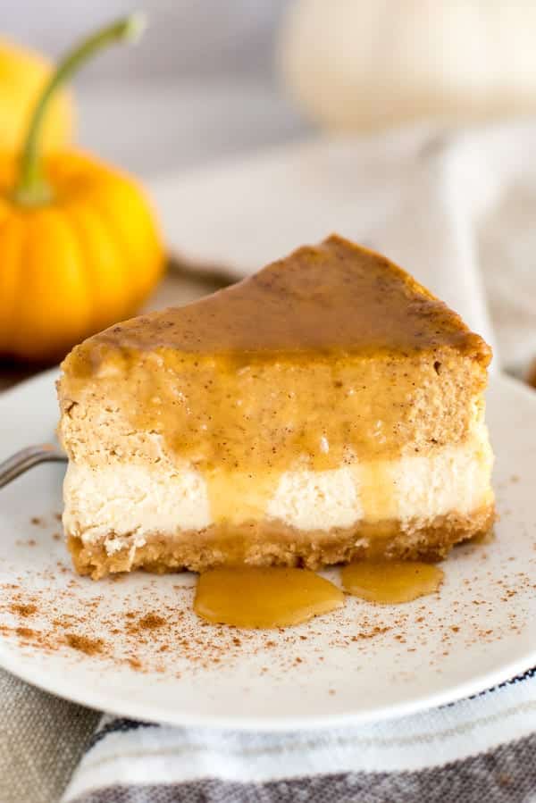 Instant Pot Layered Pumpkin Cheesecake from Tidbits