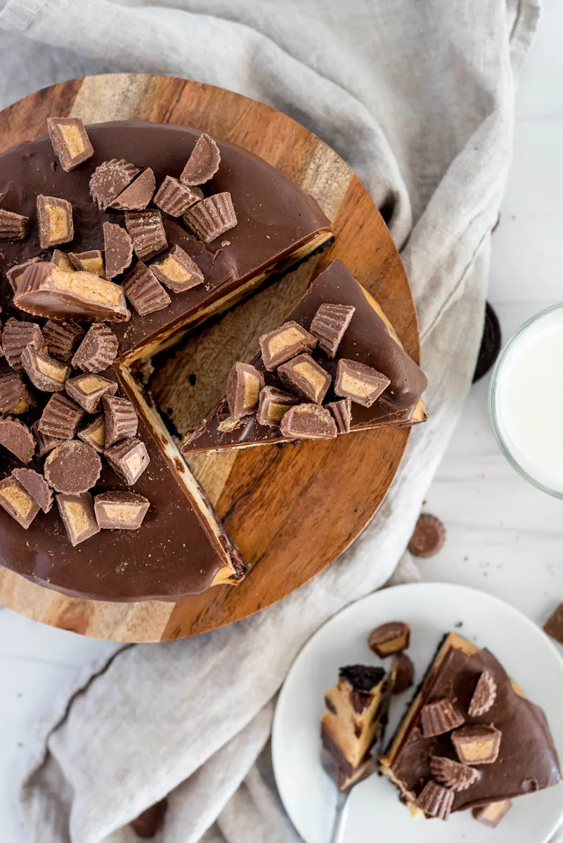 Instant Pot Peanut Butter Cup Cheesecake from Pressure Cooking Today