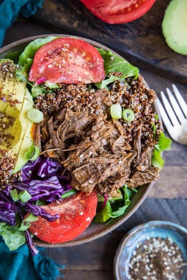 Instant Pot Barbacoa Beef from The Roasted Root
