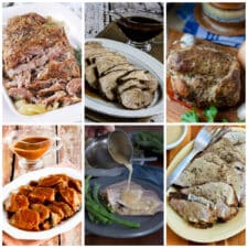 Perfect Pork Roast Recipes (Instant Pot or Slow Cooker) collage of featured recipes.