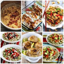 Low-Carb and Keto Instant Pot Dinners with Chicken collage of featured recipes