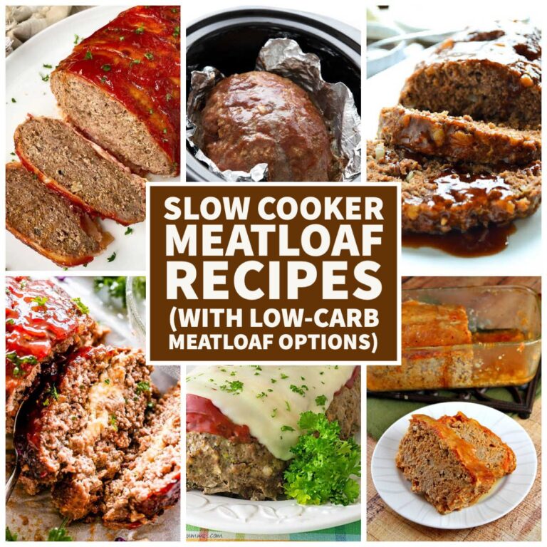 Slow Cooker Meatloaf Recipes (with LowCarb Meatloaf Options) Slow