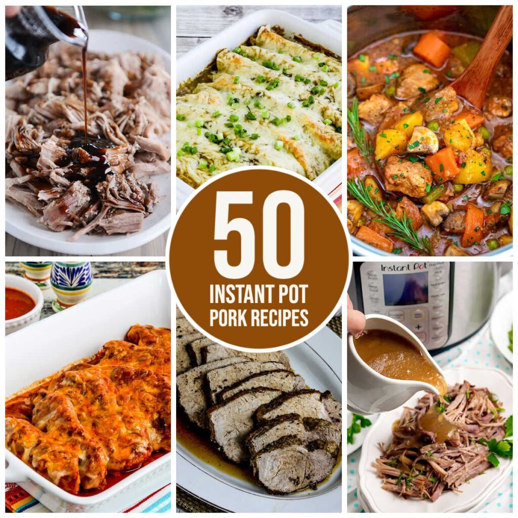 50 Instant Pot Pork Recipes collage with text overlay