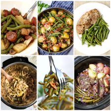 Slow Cooker or Instant Pot Recipes for Green Beans photo collage
