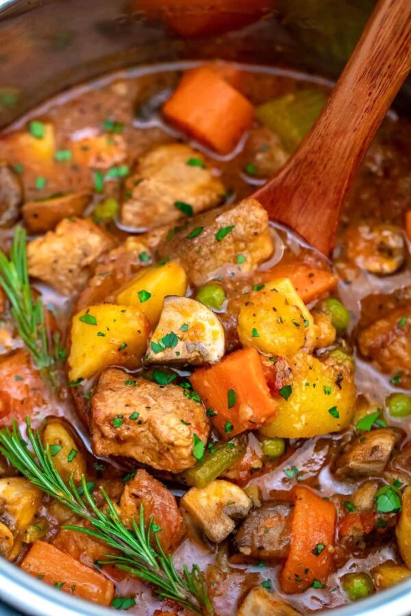 Instant Pot Pork Stew from Sweet and Savory Meals