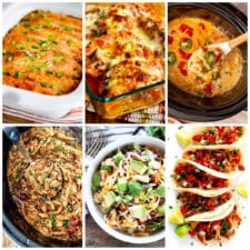 Slow Cooker Mexican Chicken collage of featured recipes.