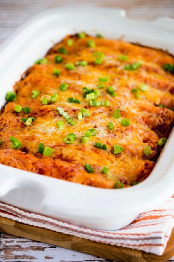 Sour Cream Chicken Enchiladas from Kalyn's Kitchen