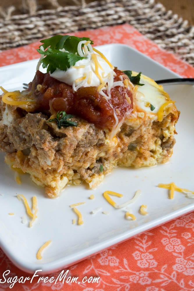 Slow Cooker Keto Mexican Breakfast Casserole from Sugar Free Mom