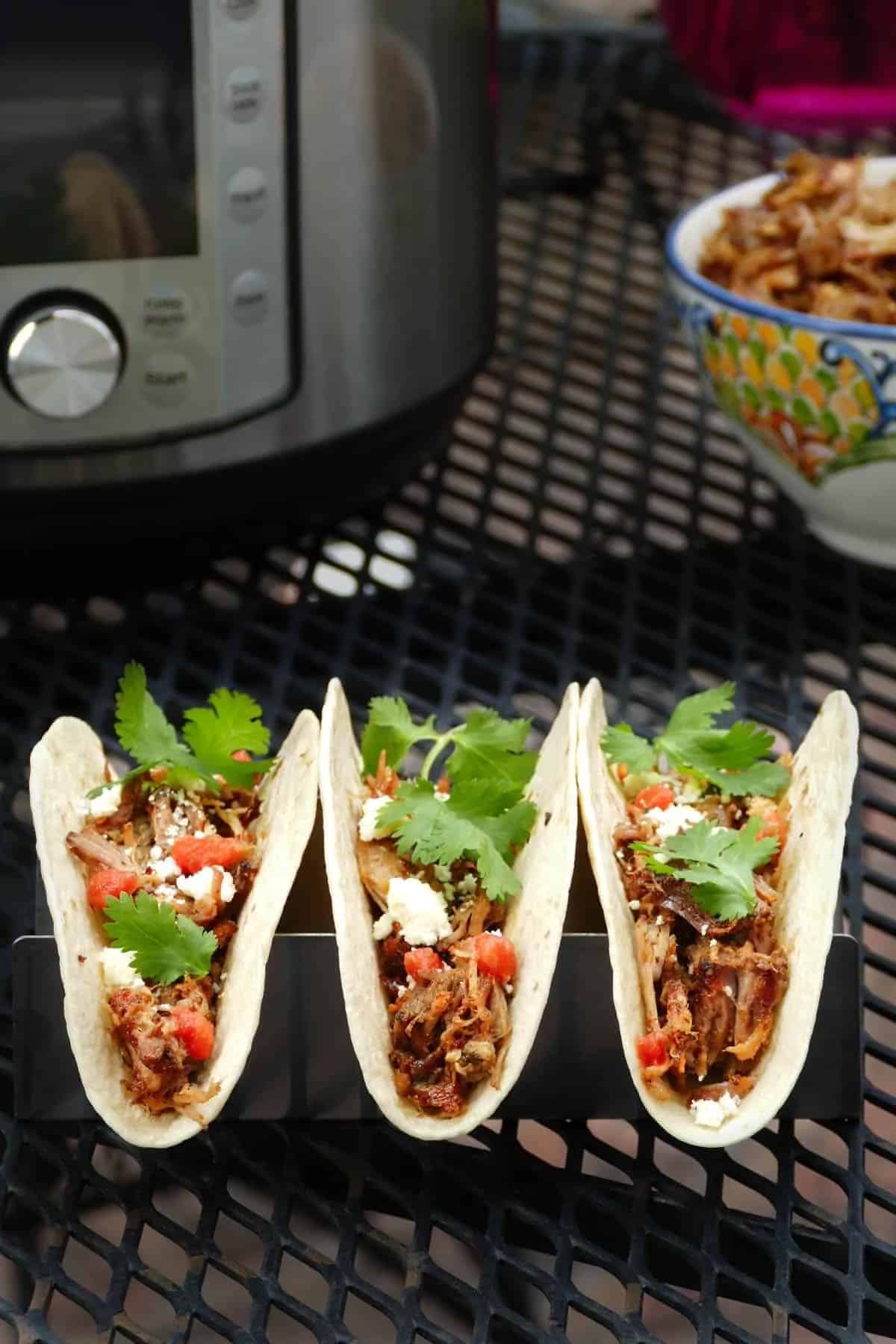 Instant Pot Pork Tacos from Paint the Kitchen Red
