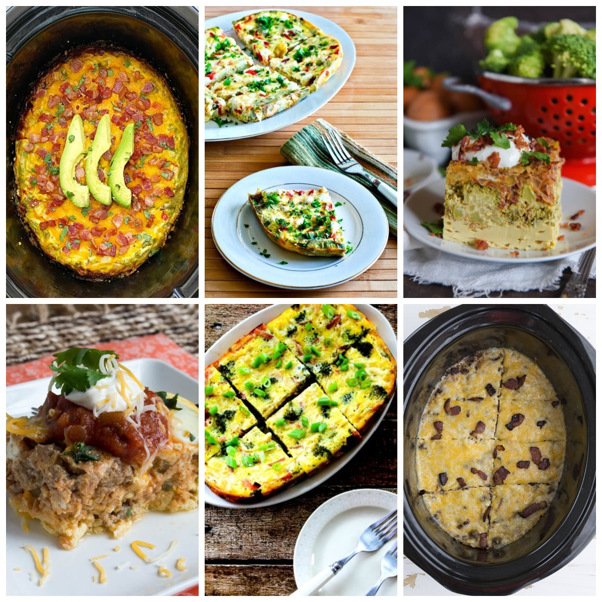 Keto Crock Pot Recipes with Eggs collage of featured recipes