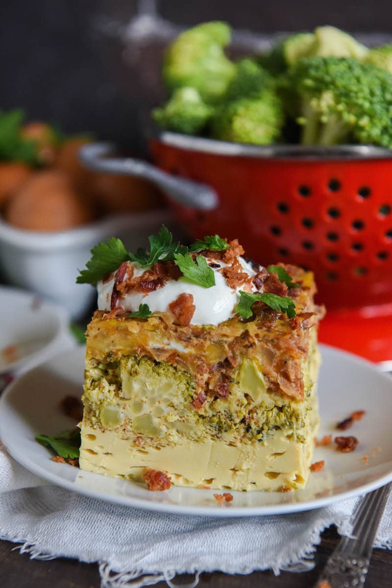 Slow Cooker Low-Carb Breakfast Casserole from The Novice Chef