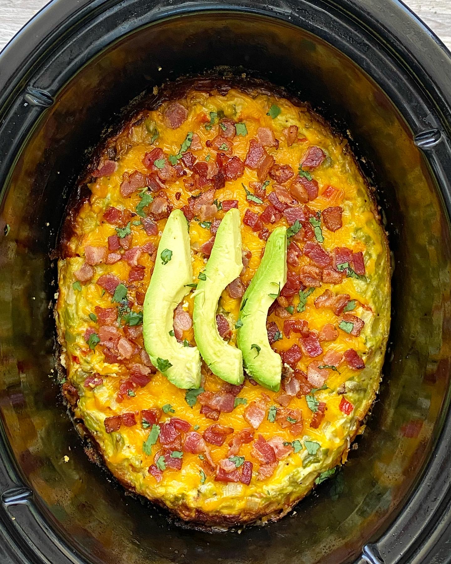 Bacon Avocado Breakfast Casserole from Fit Slow Cooker Queen