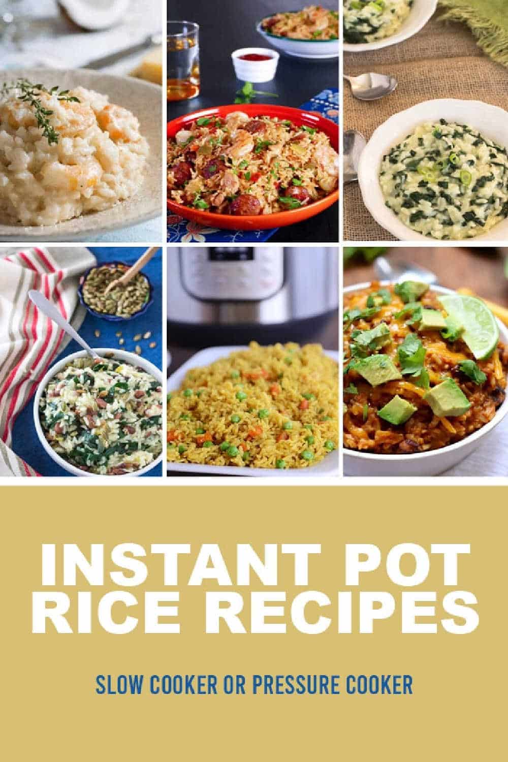 Pinterest image for Instant Pot Rice Recipes
