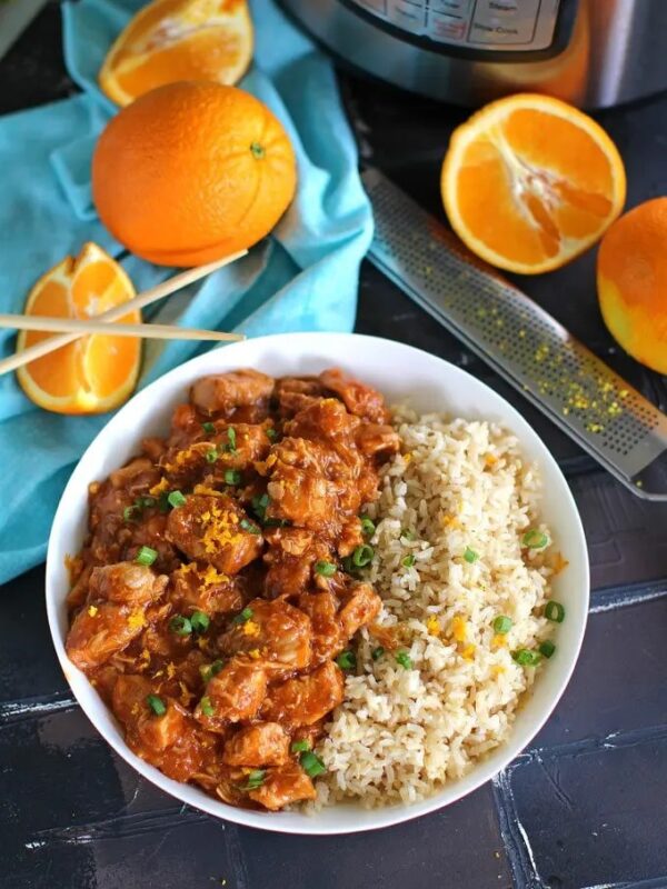 Instant Pot Orange Chicken from Sweet and Savory Meals