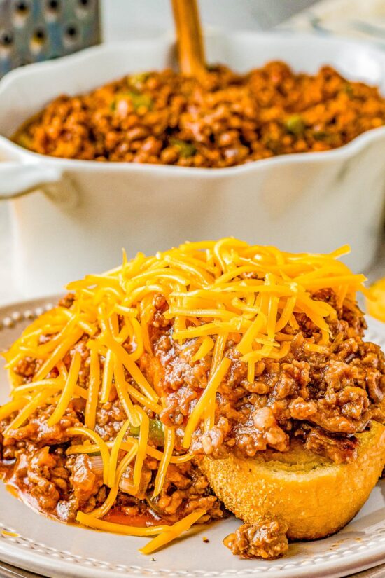 Cheesy Sloppy Joes from Averie Cooks