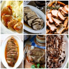 Instant Pot Pork Roast Recipes collage of featured recipes.