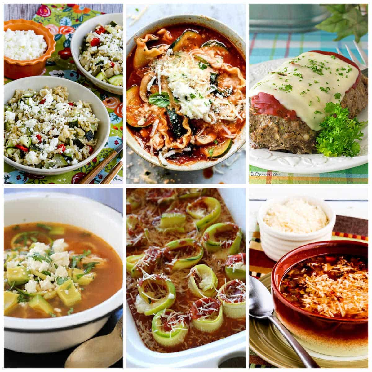 Slow Cooker Zucchini Recipes collage of featured recipes