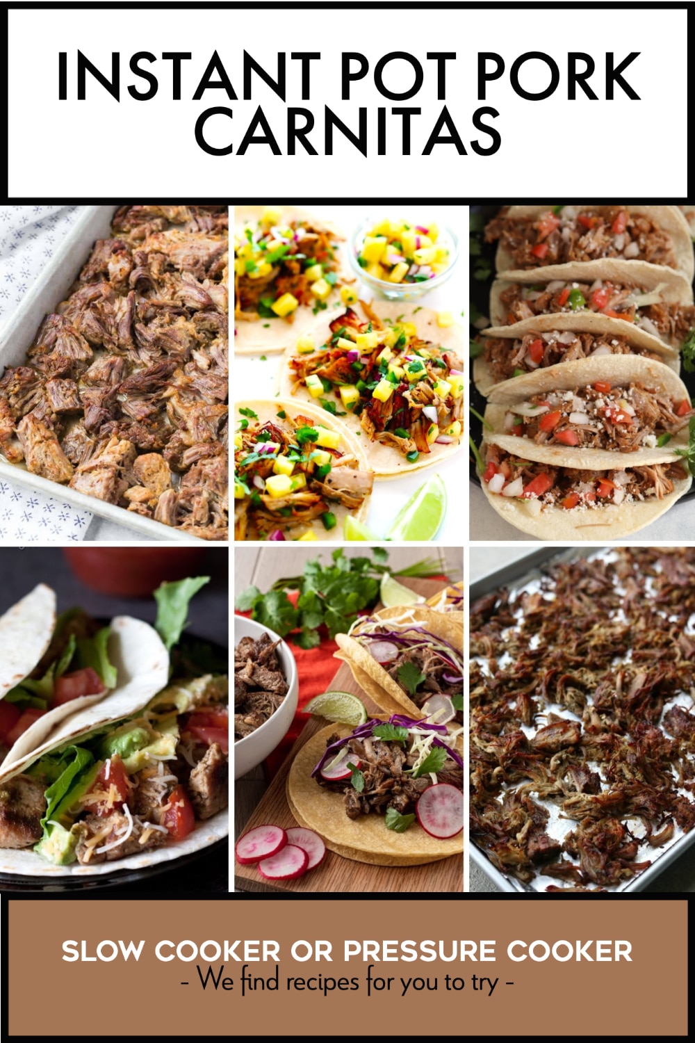 Pinterest image of Instant Pot Pork Carnitas