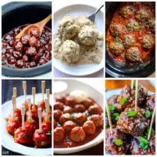 Amazing Slow Cooker Meatballs collage of featured recipes