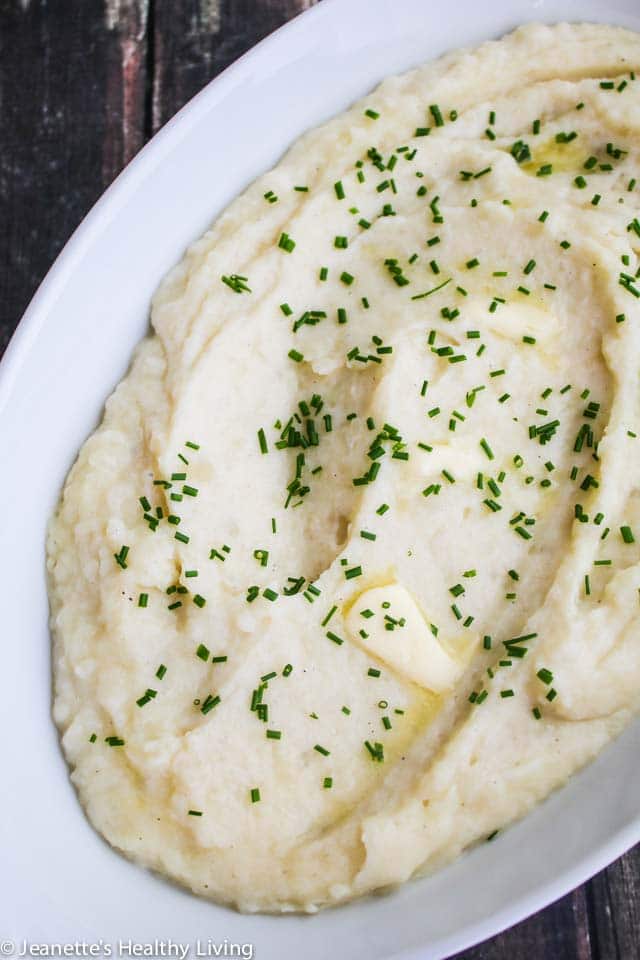 Cauliflower Garlic Mashed Potatoes from Jeanette's Healthy Living