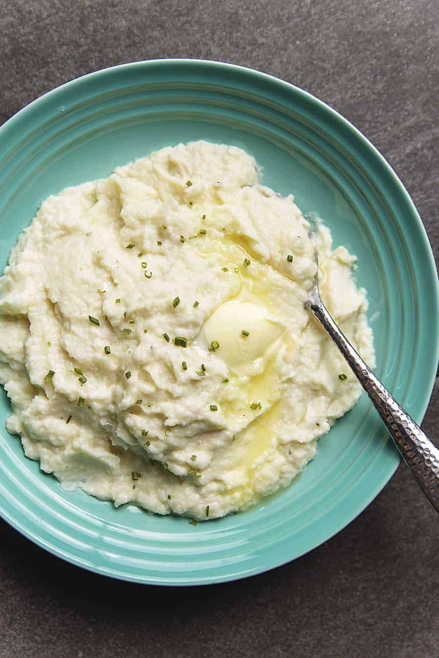 Instant Pot Mashed Cauliflower from Low-Carb with Jennifer