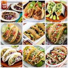 Food Bloggers Best Instant Pot Chicken Tacos collage photo showing featured recipes.