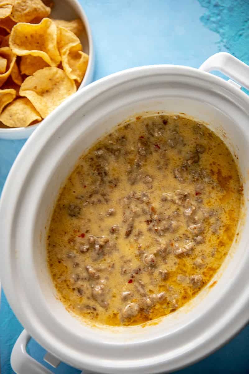 Slow Cooker Sausage Cheese Dip from Slow Cooker Gourmet