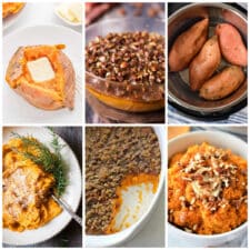 Instant Pot Sweet Potato Recipes collage of featured recipes