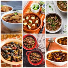 Low-Carb Beef Stew Recipes collage of featured recipes