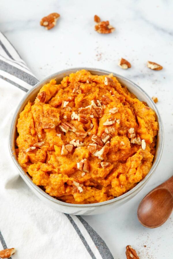 Instant Pot Mashed Maple Sweet Potatoes from The Novice Chef