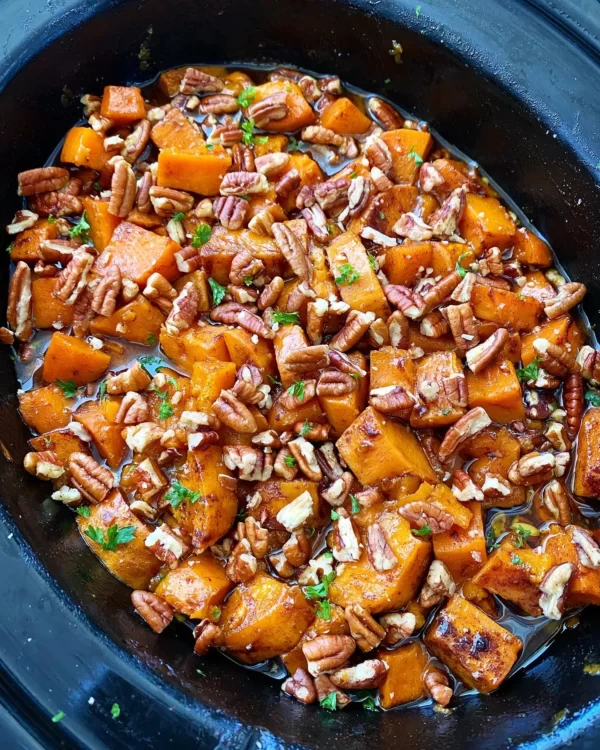 Slow Cooker Sweet Potato Casserole from Fit Slow Cooker Queen