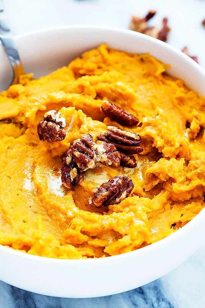 Slow Cooker Mashed Sweet Potatoes from Creme de la Crumb