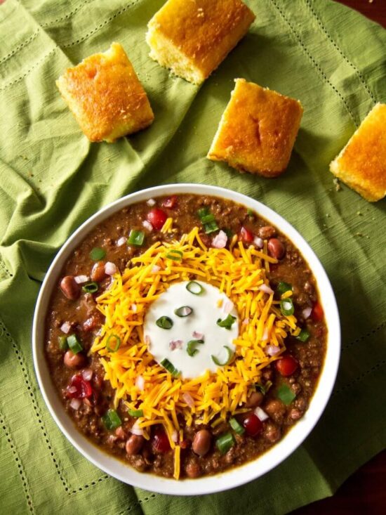 Instant Pot Homemade Dried Bean Chili from Paint the Kitchen Red