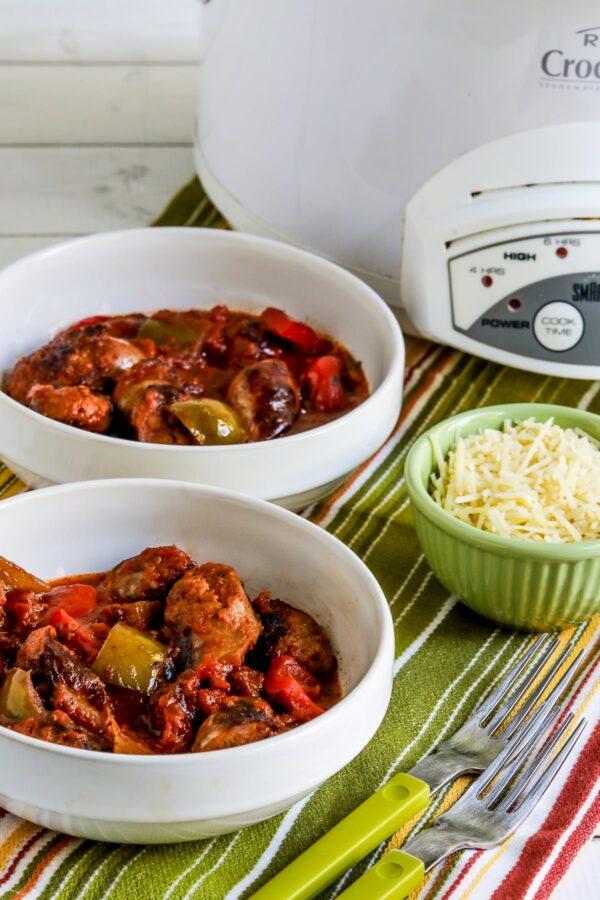 Slow Cooker Sausage and Peppers from Kalyn's Kitchen