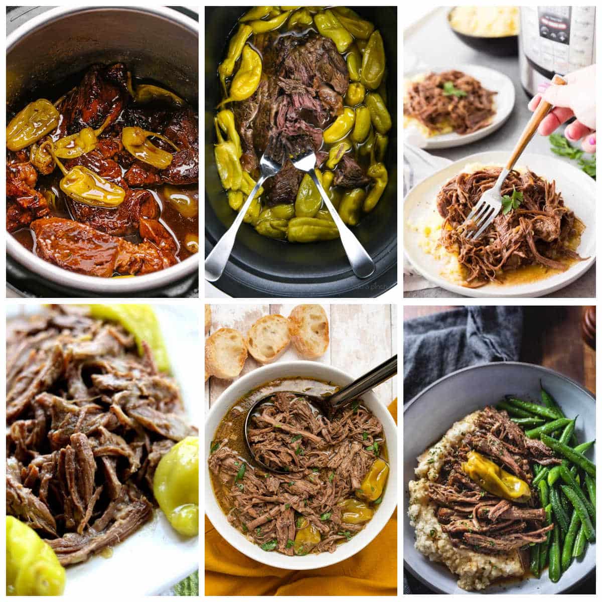 Mississippi Roast Recipes collage of featured recipes