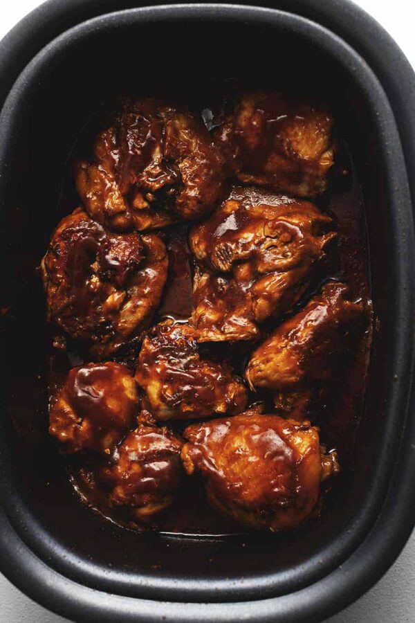 Crock Pot BBQ Chicken Thighs from Low-Carb with Jennifer