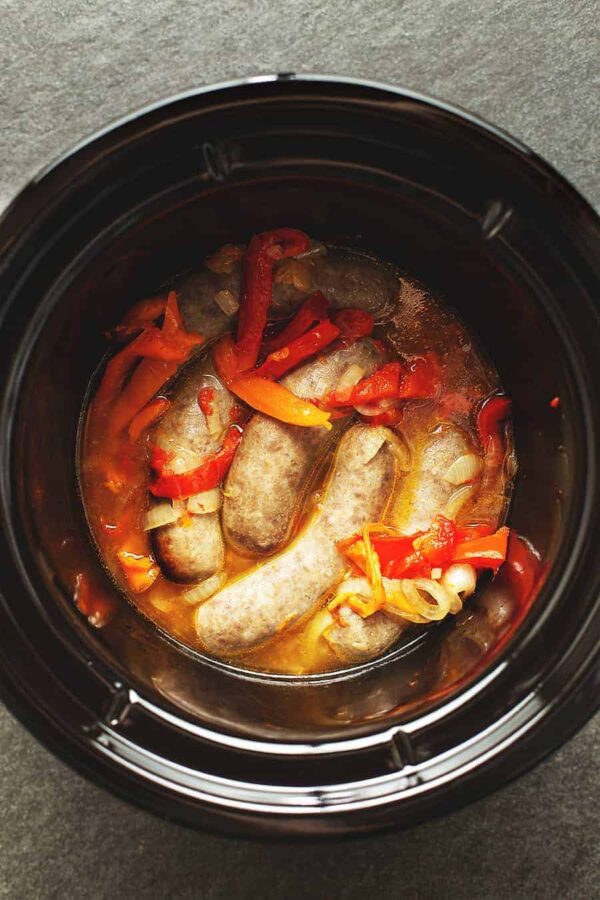 Crock Pot Sausage and Peppers from Low-Carb with Jennifer