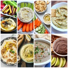Hummus Recipes (Slow Cooker or Instant Pot) collage showing featured recipes.