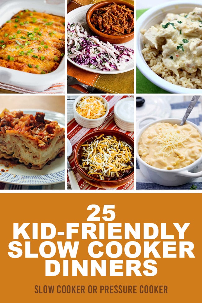Pinterest image of 25 Kid-Friendly Slow Cooker Dinners