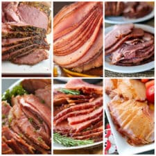 Instant Pot or Slow Cooker Holiday Ham Recipes collage of featured recipes.