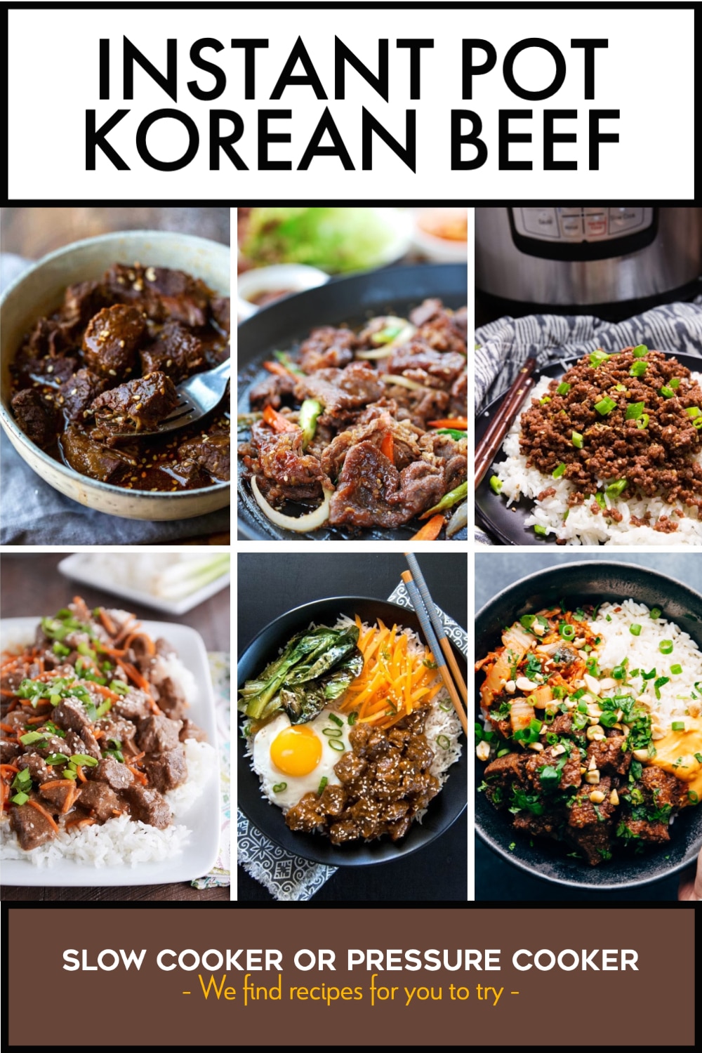 Pinterest image of Instant Pot Korean Beef