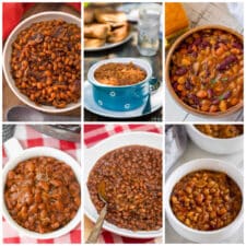 The Best Instant Pot Baked Beans collage of featured recipes