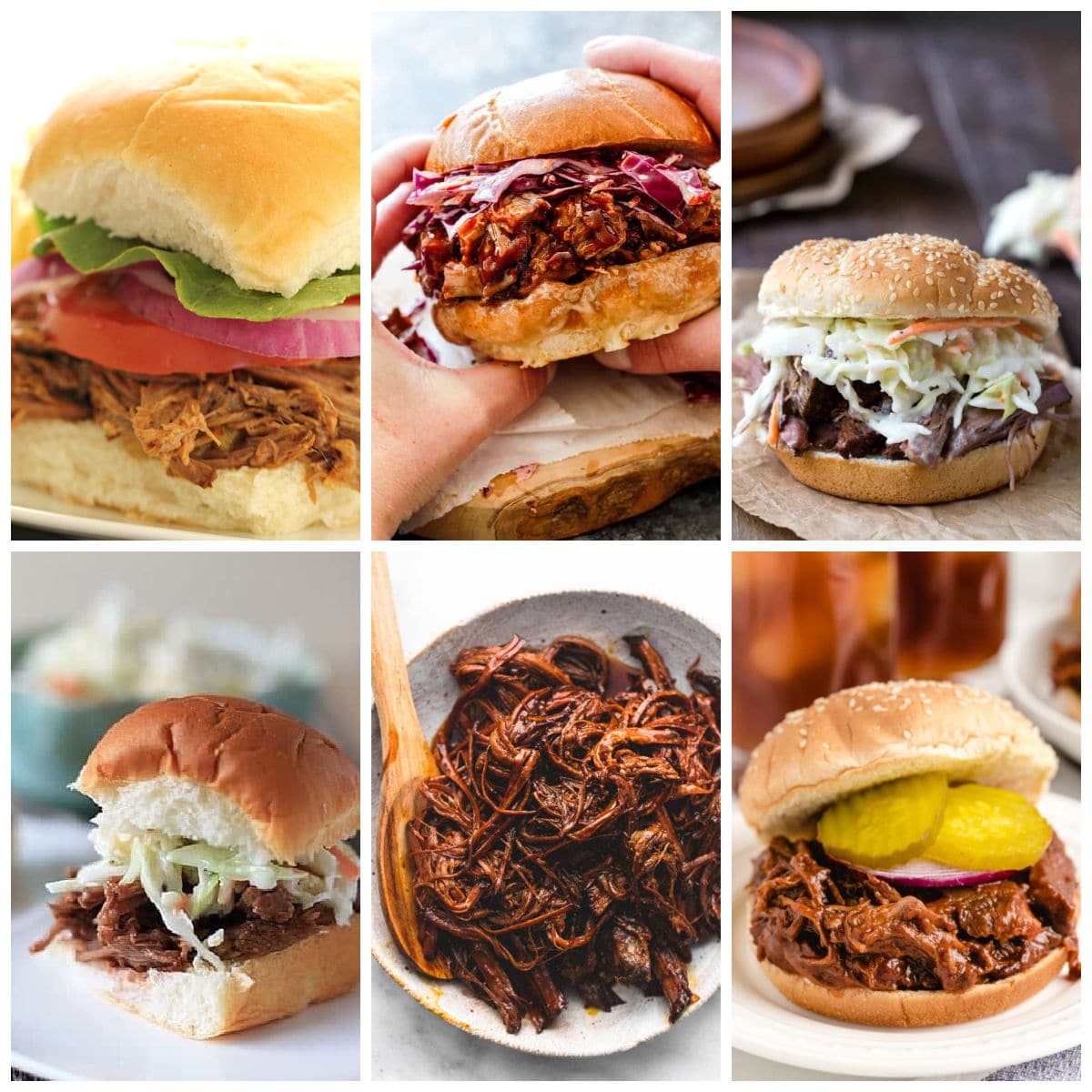 Slow Cooker BBQ Beef collage showing featured recipes