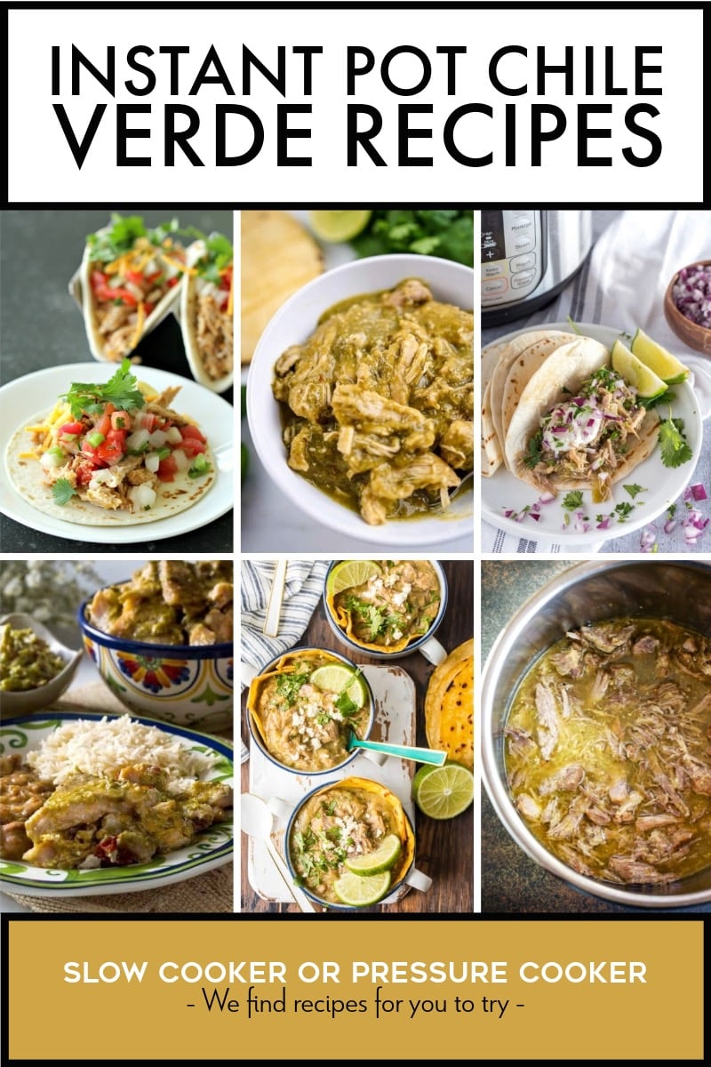 Pinterest image of Instant Pot Chile Verde Recipes